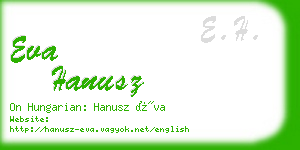 eva hanusz business card